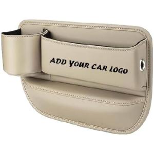 Car Leather Cup Holder Gap Bag with Logo, Seat Gap Storage Box, Adjustable Car Seat Gap Filler Organizer,Personalized Customization Car Sea 並行輸入品｜import-express-net