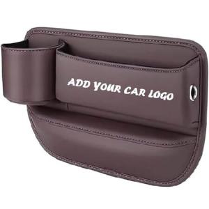 Car Leather Cup Holder Gap Bag with Logo, Seat Gap Storage Box, Adjustable Car Seat Gap Filler Organizer,Personalized Customization Car Sea 並行輸入品｜import-express-net