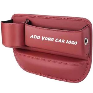 Car Leather Cup Holder Gap Bag with Logo, Seat Gap Storage Box, Adjustable Car Seat Gap Filler Organizer,Personalized Customization Car Sea 並行輸入品｜import-express-net