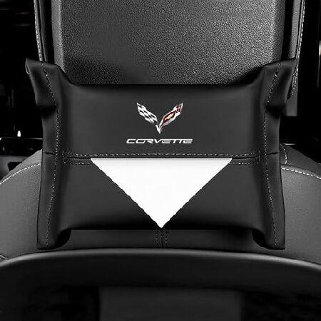 VZSMM コルベットティッシュホルダー用 カーサンバイザー レザーティッシュホルダーボックス コル...