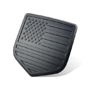 OUESAAS リアテールゲートエンブレム 2009-2018 RAM 1500 2500 3500用 マットブラック アメリカ国旗 バックテールゲートバッジ ロゴ 並行輸入品｜import-express-net