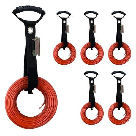 lukar Eトラック延長コードオーガナイザー 6個パック 21インチ Eトラック収納ストラップ ハ...