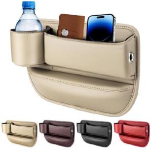 Car Leather Cup Holder Gap Bag, Seat Gap Storage Box, Adjustable Car Seat Storage Box, Car Seat Gap Organizer, for Glasses Phones Keys and  並行輸入品｜import-express-net