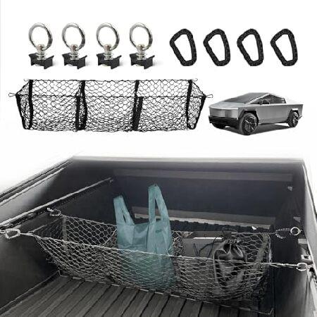 BestEvMod カーゴメッシュネット ピックアップトラック荷台用 Tesla CyberTruc...
