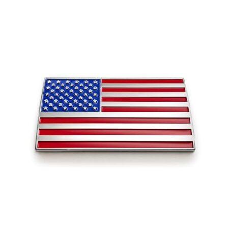 Generic The American Flag Car Badge Emblem in Red ...