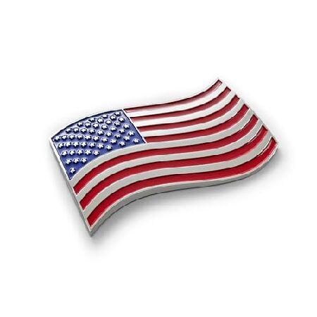 Generic The Wavy AMERICAN FLAG Car Badge Emblem in...