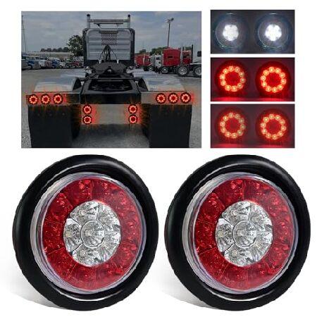 Wodvyss 2 Pcs 4" Round LED Truck Trailer Tail Ligh...