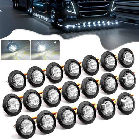 PSEQT 20Pcs 3/4" Strobe Flash+Steady Marker Lights...