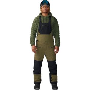 マウンテンハードウェア (Mountain Hardwear) メンズ スキー・スノーボード ボトムス・パンツ First Tracks Bib Pant (Combat Green/Black)｜import-garage