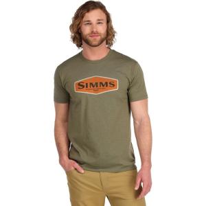 シムス (Simms) メンズ Tシャツ トップス Logo Frame T-Shirt (Military Heather)｜import-garage