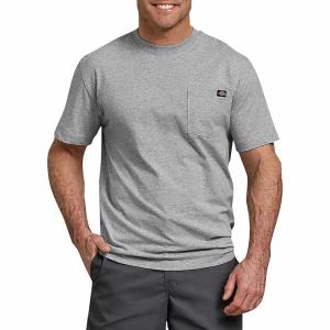 ディッキーズ (Dickies) メンズ Tシャツ トップス Heavyweight Short-Sleeve Pocket T-Shirt (Heather Gray)｜import-garage