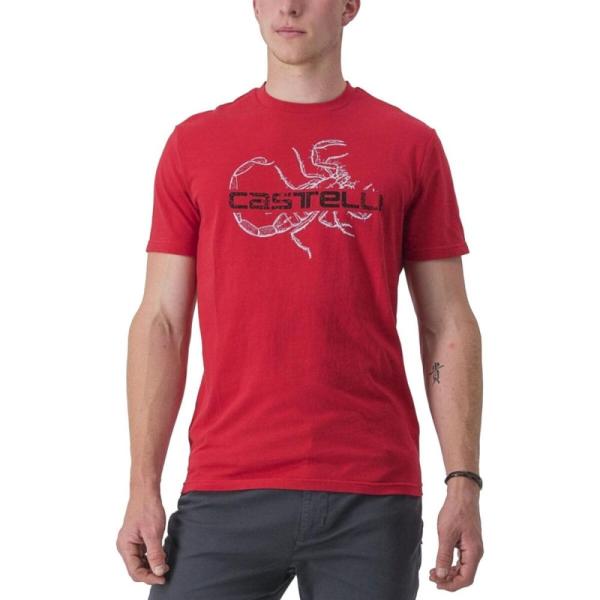 カステリ (Castelli) メンズ Tシャツ トップス Finale T-Shirt (Red ...