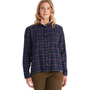 マーモット (Marmot) レディース ブラウス・シャツ トップス Fairfax Boyfriend Midweight Flannel (Arctic Navy)｜import-garage