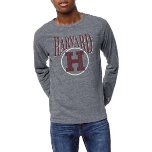 リーグレガシー (League-Legacy) メンズ 長袖Tシャツ トップス Harvard Crimson Grey Victory Falls Long Sleeve T-Shirt｜import-garage