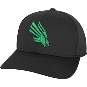 リーグレガシー (League-Legacy) メンズ キャップ 帽子 North Texas Mean Green Cool Fit Stretch Black Hat｜import-garage