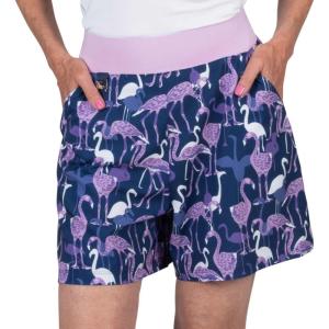 ナンシー ロペス (Nancy Lopez) レディース ゴルフ ボトムス・パンツ 18"" Flamingo Romper Golf Shorts (Navy/Lilac Multi)｜import-garage