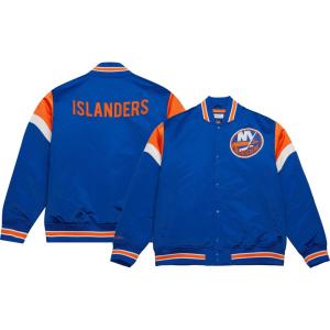 ミッチェル&ネス (Mitchell & Ness) メンズ ジャケット アウター New York Islanders Satin Blue Jacket｜import-garage