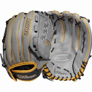ウィルソン (Wilson) ユニセックス 野球 グローブ 12.5"" V125 A2000 Series Fastpitch Glove (Grey/Gold)｜import-garage
