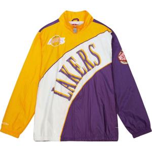 ミッチェル&ネス (Mitchell & Ness) メンズ ジャケット アウター Mitchell And Ness Los Angeles Lakers White Arch Windbreaker｜import-garage
