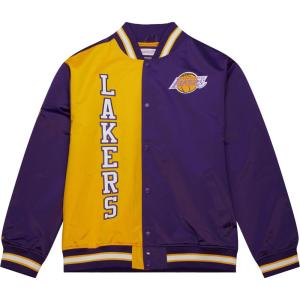 ミッチェル&ネス (Mitchell & Ness) メンズ ジャケット アウター Mitchell And Ness Los Angeles Lakers Purple Satin Jacket｜import-garage