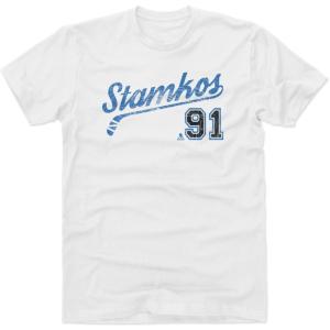 500 LEVEL レディース Tシャツ トップス 500 Level Tampa Bay Lightning Steven Stamkos #91 Script White T-Shirt｜import-garage