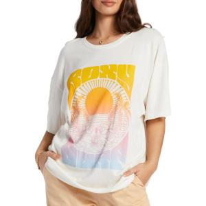 ロキシー (Roxy) レディース Tシャツ トップス Sunrise Tropics Short Sleeve T-Shirt (Snow White)｜import-garage