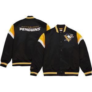 ミッチェル&ネス (Mitchell & Ness) メンズ ジャケット アウター Pittsburgh Penguins Satin Black Jacket｜import-garage