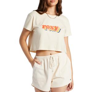 ロキシー (Roxy) レディース Tシャツ トップス Retro Stack T-Shirt (Tapioca)｜import-garage