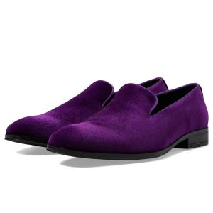 ステイシー アダムス (Stacy Adams) メンズ 革靴・ビジネスシューズ シューズ・靴 Savian Velour Slip-On (Purple)