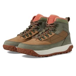 ティンバーランド (Timberland) レディース ハイキング・登山 シューズ・靴 Greenstride Motion 6 Mid Lace-Up Waterproof Hiking Boots (Dark Green Nubuck)