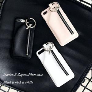 iPhone ケース レザー iPhone11 iPhoneXR iPhoneXS Max iPhone8 iPhone7 リング カード収納 ポケット シンプル ジッパー｜import-k