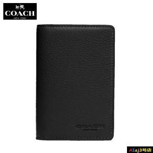 【新品未使用】 COACH ブラックレザー 名刺入れ コーチ アウトレット COACH 名刺入れ メンズ シグネチャー