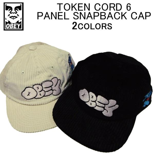 オベイ 帽子・キャップ OBEY TOKEN CORD 6 PANEL SNAPBACK CAP ス...