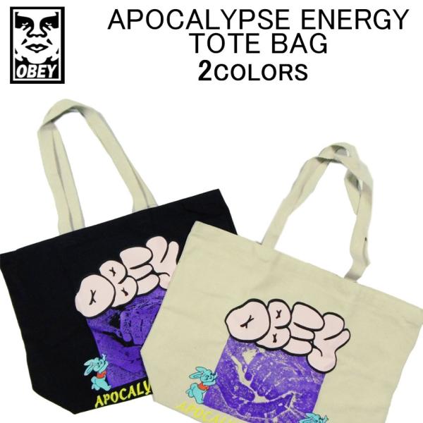 オベイ トートバッグ OBEY APOCALYPSE ENERGY TOTE BAG キャンバストー...