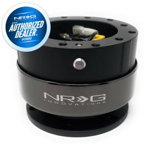 即国内発送 US正規品 NRG Innovations NRG SRK-200BK-TI Quick Release BLACK/TITANIUM RING 黒 ブラック チタン クイックリリース ステアリング レンチン音！｜import-shop-m