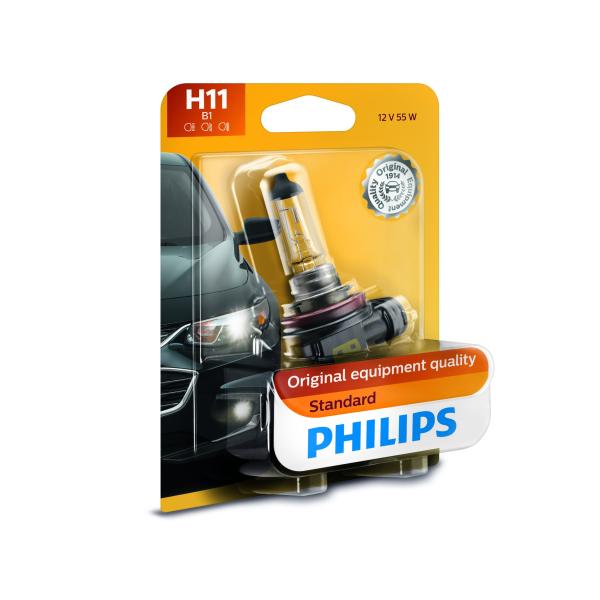 Philips 12362B1 H11 標準ハロゲン交換用ヘッドライト電球 1パック Philips...