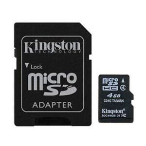 新しいKingston Micro SD 4?GBメモリカードSDアダプタ付き New Kingst...