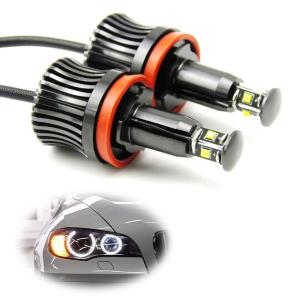 【並行輸入品】iJDMTOY 360 Degree Xenon White 20W High Power H8 LED Angel Eyes