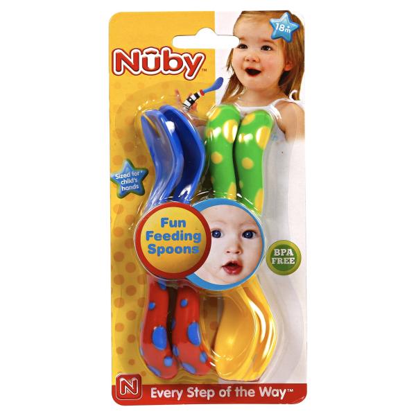 Nuby Fun Feeding Spoons &amp; Forks 2 Pack (one size, ...