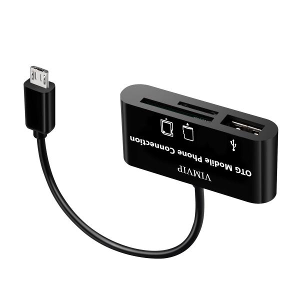 VIMVIP 3イン1 Micro USB OTGホストアダプター SDカードリーダー Samsun...