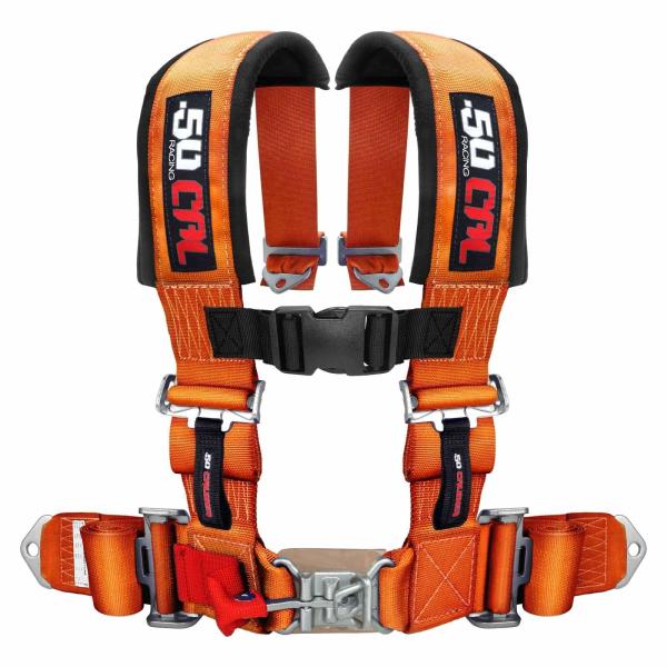 【並行輸入品】50 Caliber Racing Orange 4 Point Harness wi...