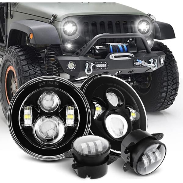 【並行輸入品】7inchLEDヘッドライトプロジェクション用ジープラングラーアンリミテッドJK JK...