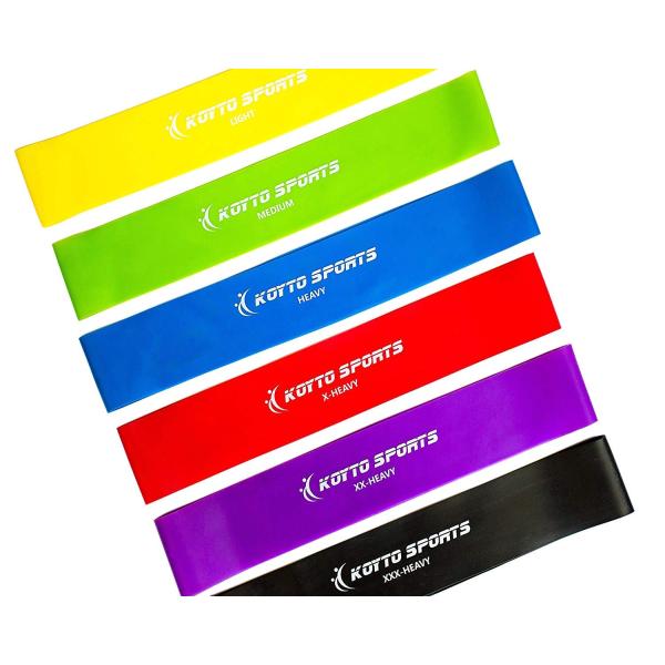 【並行輸入品】エクササイズバンドーフィットネスループバンド　プレミアム6本セット30 cm×5 cm...