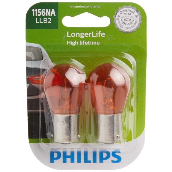 Philips 1156NA LongerLife Miniature Bulb, 2 Pack 並...