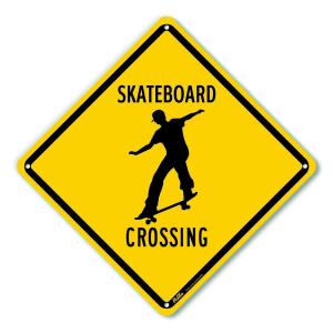 Petka Signs and Graphics PKAC 0158 Skateboard Crossing Aluminum S 並行輸入品｜import-tabaido