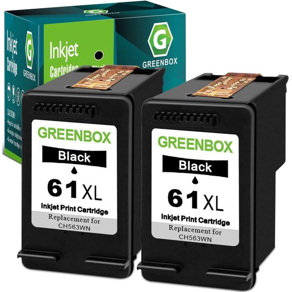 GREENBOX リサイクルインクカートリッジ 61個 ブラック HP 61XL 61 XL 交換用...