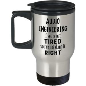 Funny Audio Engineer Travel Mug  Engineering Coffe...