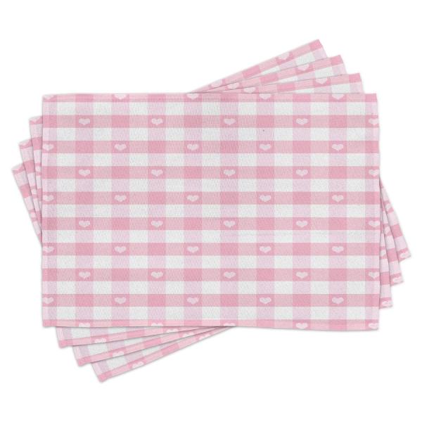 【並行輸入品】Ambesonne Checkered Place Mats Set of 4, Ro...