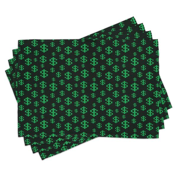 【並行輸入品】Ambesonne Money Place Mats Set of 4, Pixel ...