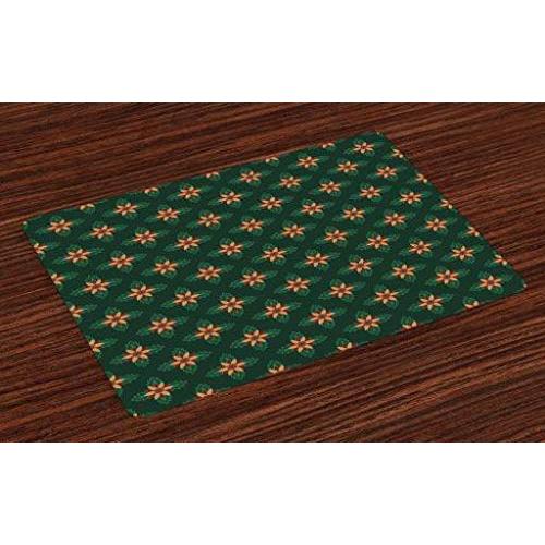 【並行輸入品】Ambesonne Garden Art Place Mats Set of 4, O...